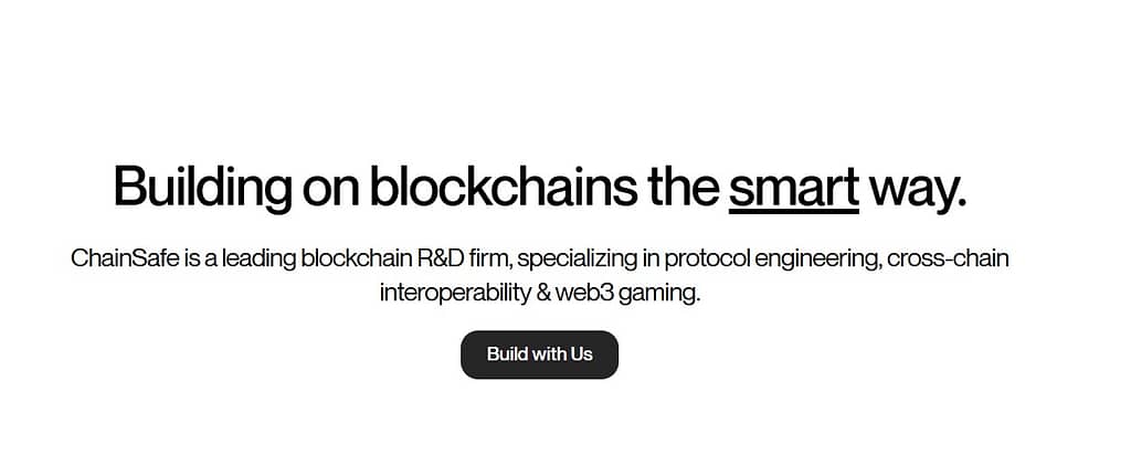 Chainsafe smart contract development company website