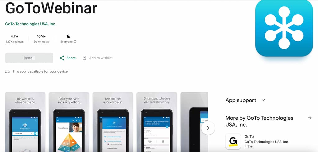 GoToWebinar App