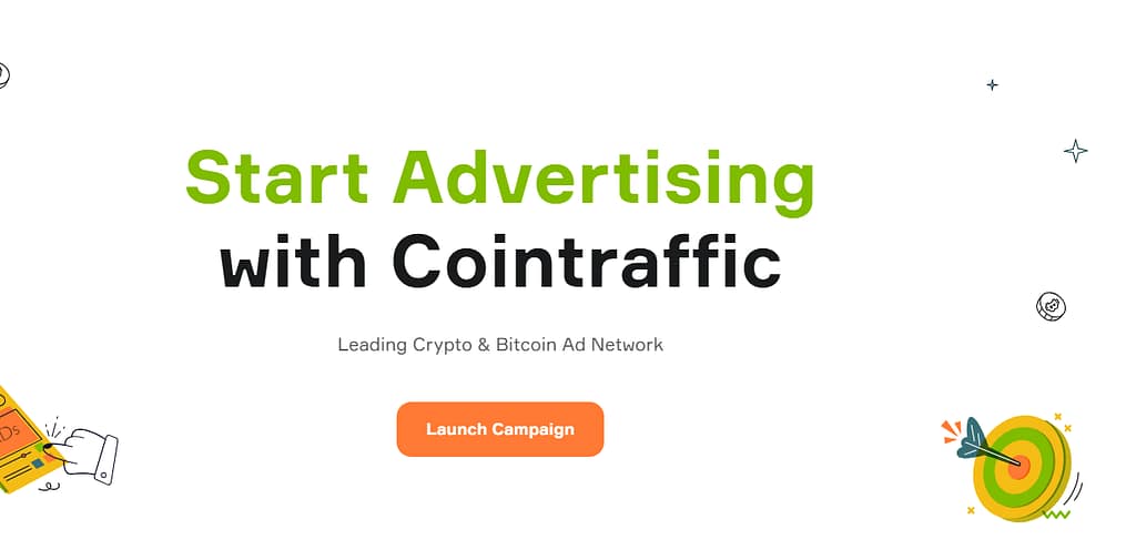 Cointraffic crypto ad network screenshot