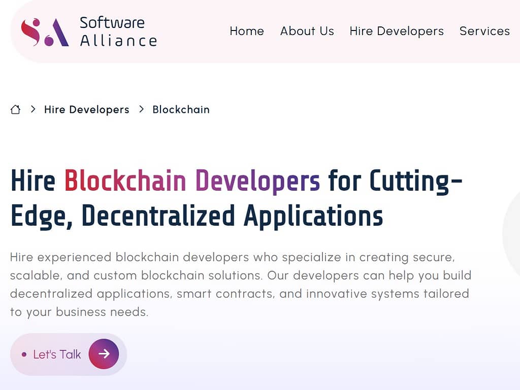 Software Alliance blockchain developers