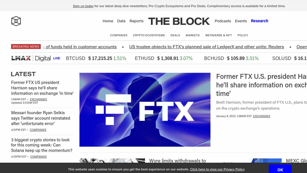 The Block screenshot - Best cyrpto blogs to follow