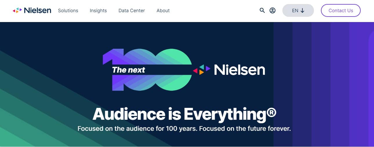 Nielsen marketing company website screenshot