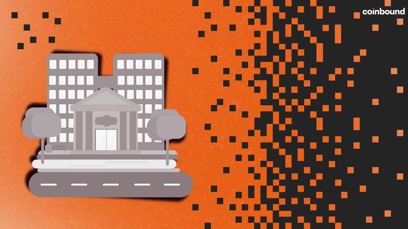 Real estate token marketing visual concept