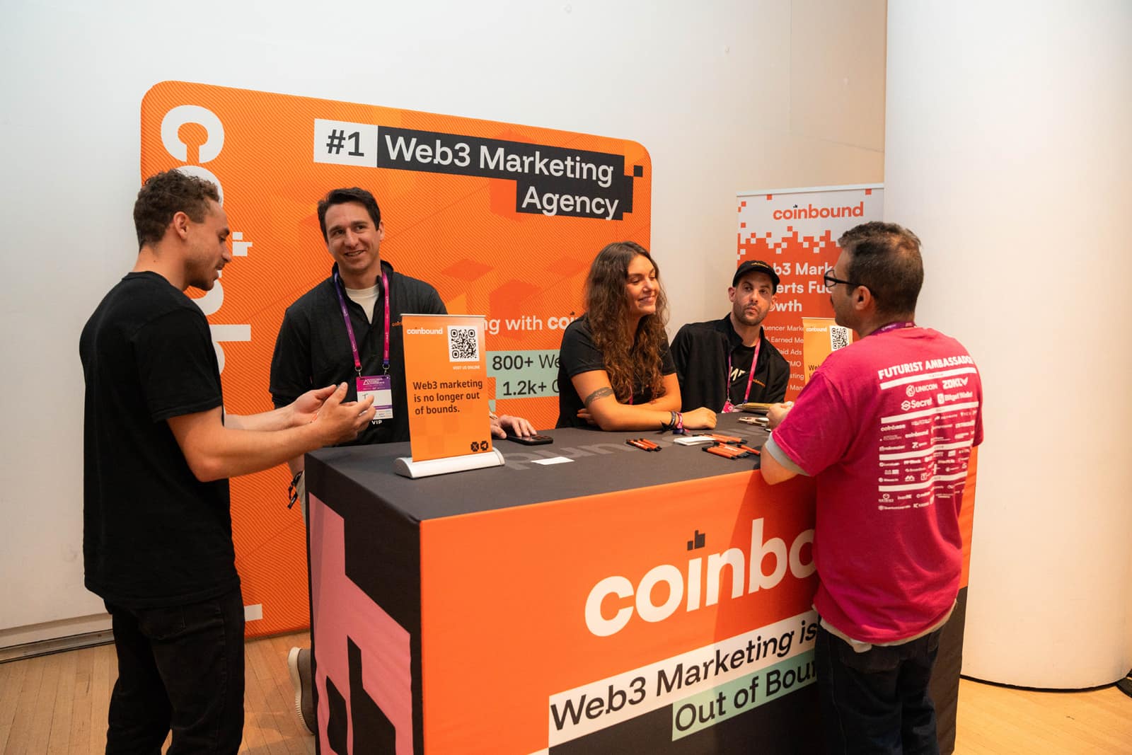 Ty Smith and Coinbound team at conference