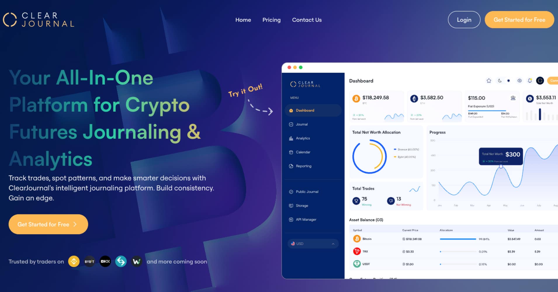 ClearJournal Crypto Case Study