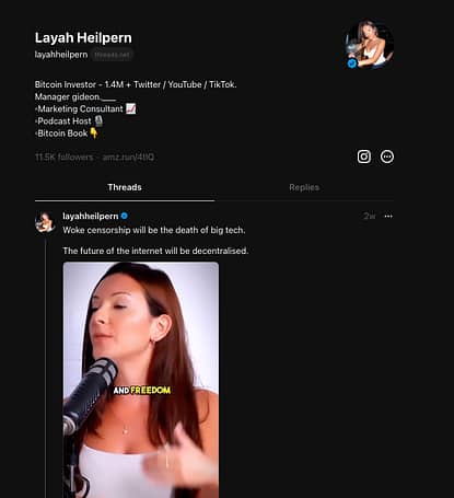 Layah Heilpern Threads Screenshot