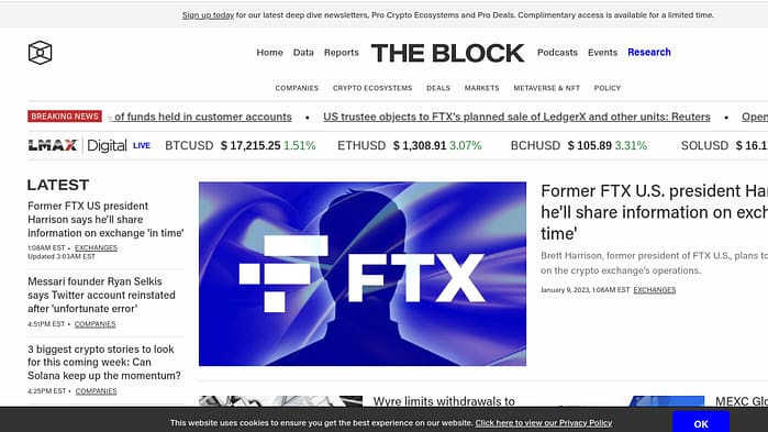 The Block screenshot - Best cyrpto blogs to follow