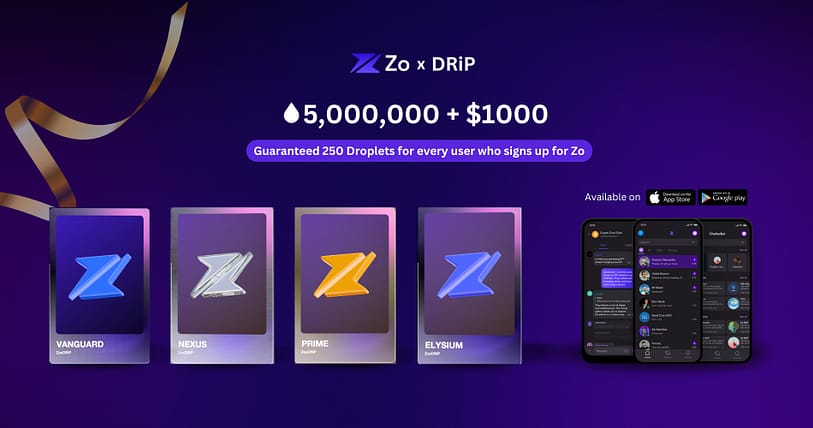 Zo and Drip Haus Announce a Unique Partnership with Launch of Limited Edition Singularity Drop Collection