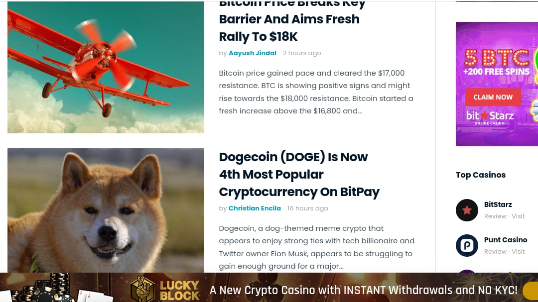 News BTC screenshot - Best cyrpto blogs to follow